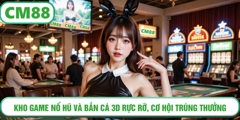 Kho game nổ hũ và bắn cá 3D rực rỡ, cơ hội trúng thưởng cực lớn chỉ có tại CM88.